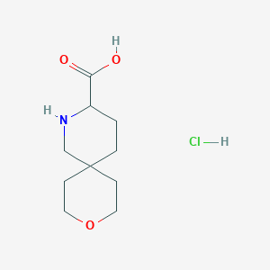 9-Oxa-2-azaspiro[5.5]undecane-3-carboxylic acid;hydrochloride