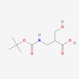 molecular formula C9H17NO5 B2414216 3-{[(叔丁氧羰基)氨基]-2-(羟甲基)丙酸 CAS No. 1691243-32-9
