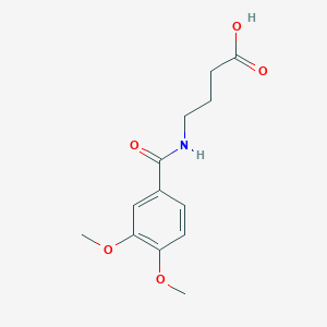 molecular formula C13H17NO5 B241422 4-{[(3,4-Dimethoxyphenyl)carbonyl]amino}butanoic acid 