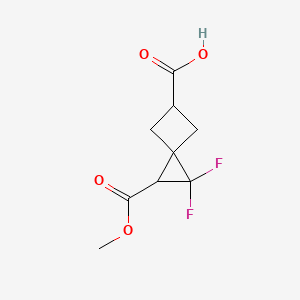 1,1-Difluoro-2-(methoxycarbonyl)spiro[2.3]hexane-5-carboxylic acid