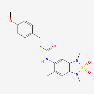 3-(4-methoxyphenyl)-N-(1,3,6-trimethyl-2,2-dioxido-1,3-dihydrobenzo[c][1,2,5]thiadiazol-5-yl)propanamide