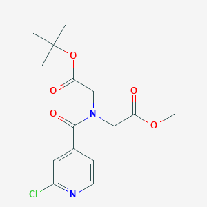 methyl 2-{N-[2-(tert-butoxy)-2-oxoethyl]-1-(2-chloropyridin-4-yl)formamido}acetate