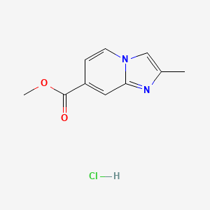 molecular formula C10H11ClN2O2 B2414255 Methyl 2-methylimidazo[1,2-a]pyridine-7-carboxylate;hydrochloride CAS No. 2402840-11-1