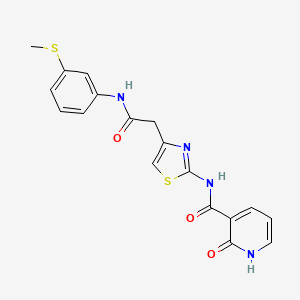 N-(4-(2-((3-(methylthio)phenyl)amino)-2-oxoethyl)thiazol-2-yl)-2-oxo-1,2-dihydropyridine-3-carboxamide