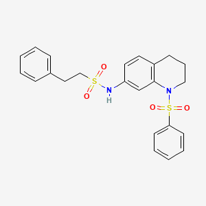 2-phenyl-N-(1-(phenylsulfonyl)-1,2,3,4-tetrahydroquinolin-7-yl)ethanesulfonamide