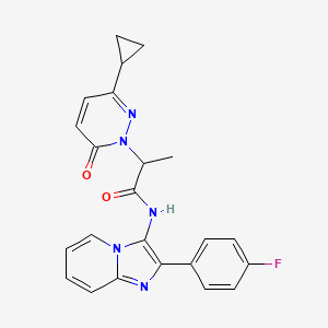 2-(3-cyclopropyl-6-oxopyridazin-1(6H)-yl)-N-(2-(4-fluorophenyl)imidazo[1,2-a]pyridin-3-yl)propanamide