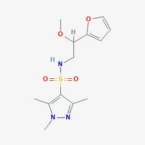 N-(2-(furan-2-yl)-2-methoxyethyl)-1,3,5-trimethyl-1H-pyrazole-4-sulfonamide