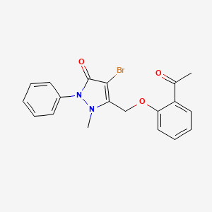 3-((2-Acetylphenoxy)methyl)-4-bromo-2-methyl-1-phenyl-3-pyrazolin-5-one