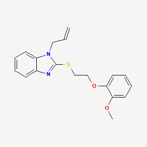 molecular formula C19H20N2O2S B2414298 1-allyl-2-((2-(2-methoxyphenoxy)ethyl)thio)-1H-benzo[d]imidazole CAS No. 919975-60-3