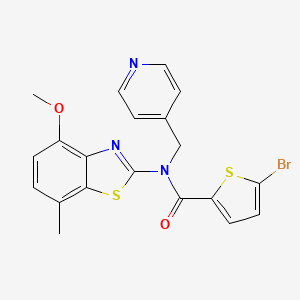 5-bromo-N-(4-methoxy-7-methylbenzo[d]thiazol-2-yl)-N-(pyridin-4-ylmethyl)thiophene-2-carboxamide