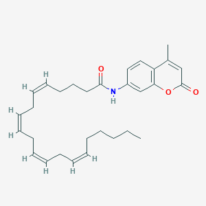 molecular formula C30H39NO3 B024143 5,8,11,14-二十碳四烯酰胺，N-(4-甲基-2-氧代-2H-1-苯并吡喃-7-基)-，(5Z,8Z,11Z,14Z)- CAS No. 862913-13-1