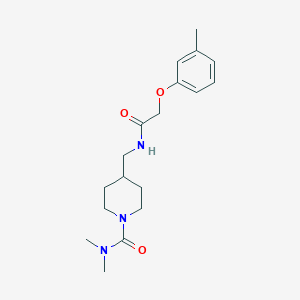 N,N-Dimethyl-4-[[[2-(3-methylphenoxy)acetyl]amino]methyl]piperidine-1-carboxamide
