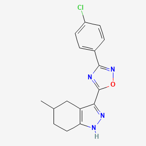 3-(4-chlorophenyl)-5-(5-methyl-4,5,6,7-tetrahydro-1H-indazol-3-yl)-1,2,4-oxadiazole