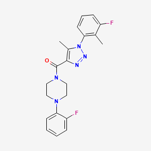 (1-(3-fluoro-2-methylphenyl)-5-methyl-1H-1,2,3-triazol-4-yl)(4-(2-fluorophenyl)piperazin-1-yl)methanone