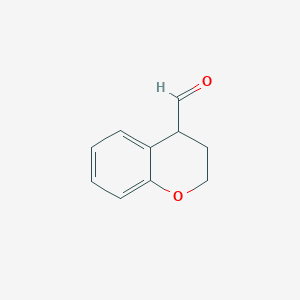 molecular formula C10H10O2 B2414309 3,4-dihydro-2H-1-benzopyran-4-carbaldehyde CAS No. 21503-04-8