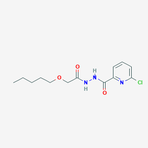 molecular formula C13H18ClN3O3 B2414310 6-chloro-N'-[2-(pentyloxy)acetyl]pyridine-2-carbohydrazide CAS No. 2094885-26-2