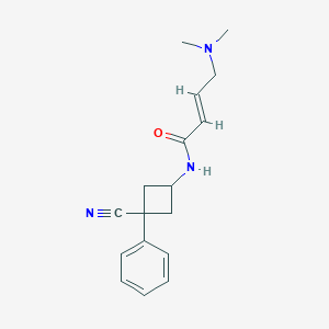 molecular formula C17H21N3O B2414313 (E)-N-(3-Cyano-3-phenylcyclobutyl)-4-(dimethylamino)but-2-enamide CAS No. 2411332-04-0