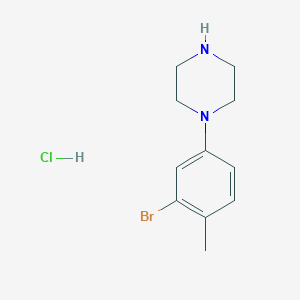 molecular formula C11H16BrClN2 B2414317 1-(3-Bromo-4-methylphenyl)piperazine hydrochloride CAS No. 115308-43-5