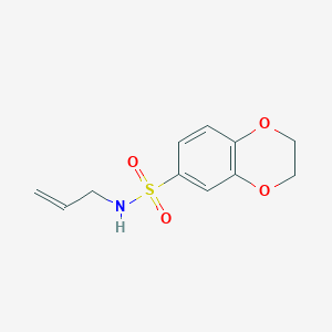 molecular formula C11H13NO4S B2414322 N-(prop-2-en-1-yl)-2,3-dihydro-1,4-benzodioxine-6-sulfonamide CAS No. 333446-76-7