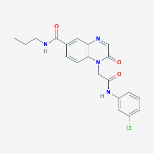 1-(2-((3-chlorophenyl)amino)-2-oxoethyl)-2-oxo-N-propyl-1,2-dihydroquinoxaline-6-carboxamide