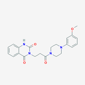 molecular formula C22H24N4O4 B2414333 3-[3-[4-(3-methoxyphenyl)piperazin-1-yl]-3-oxopropyl]-1H-quinazoline-2,4-dione CAS No. 896372-97-7