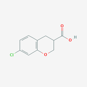 molecular formula C10H9ClO3 B2414335 7-Chlorochroman-3-carboxylic acid CAS No. 1518839-13-8