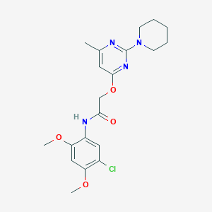 molecular formula C20H25ClN4O4 B2414336 N-(5-氯-2,4-二甲氧基苯基)-2-((6-甲基-2-(哌啶-1-基)嘧啶-4-基)氧基)乙酰胺 CAS No. 1029776-81-5