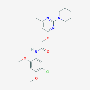 N-(5-chloro-2,4-dimethoxyphenyl)-2-{[6-methyl-2-(piperidin-1-yl)pyrimidin-4-yl]oxy}acetamide