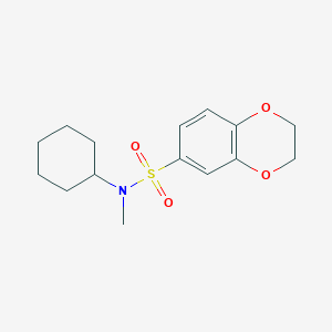 N-cyclohexyl-N-methyl-2,3-dihydro-1,4-benzodioxine-6-sulfonamide