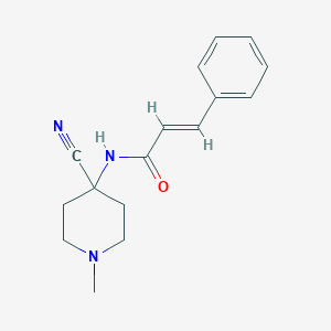 molecular formula C16H19N3O B2414341 (E)-N-(4-Cyano-1-methylpiperidin-4-yl)-3-phenylprop-2-enamide CAS No. 1385619-15-7