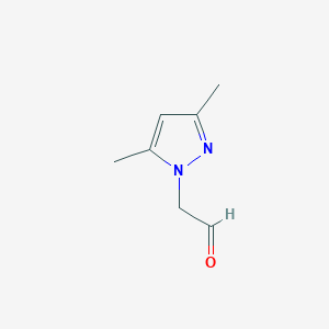molecular formula C7H10N2O B2414343 (3,5-dimethyl-1H-pyrazol-1-yl)acetaldehyde CAS No. 894694-12-3
