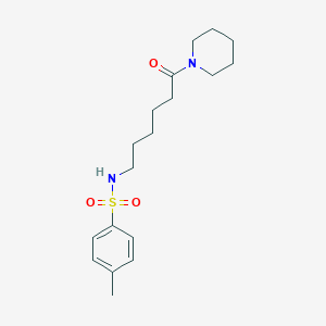 molecular formula C18H28N2O3S B241435 4-Methyl-N-(6-oxo-6-piperidin-1-yl-hexyl)-benzenesulfonamide 