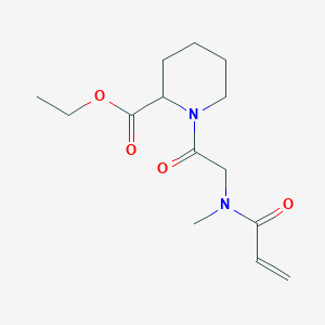 molecular formula C14H22N2O4 B2414351 Ethyl 1-[2-[methyl(prop-2-enoyl)amino]acetyl]piperidine-2-carboxylate CAS No. 2361668-23-5