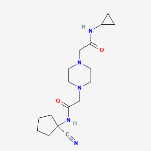 molecular formula C17H27N5O2 B2414358 N-(1-cyanocyclopentyl)-2-{4-[(cyclopropylcarbamoyl)methyl]piperazin-1-yl}acetamide CAS No. 949256-70-6
