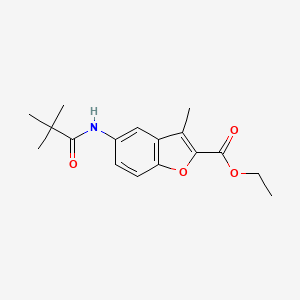 molecular formula C17H21NO4 B2414360 Ethyl 3-methyl-5-pivalamidobenzofuran-2-carboxylate CAS No. 923115-31-5