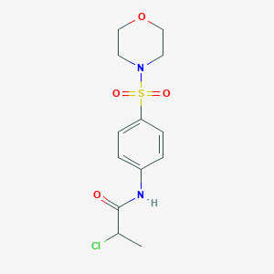 molecular formula C13H17ClN2O4S B2414363 2-chloro-N-[4-(morpholin-4-ylsulfonyl)phenyl]propanamide CAS No. 743444-65-7
