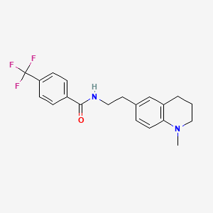 molecular formula C20H21F3N2O B2414365 N-(2-(1-甲基-1,2,3,4-四氢喹啉-6-基)乙基)-4-(三氟甲基)苯甲酰胺 CAS No. 946311-62-2