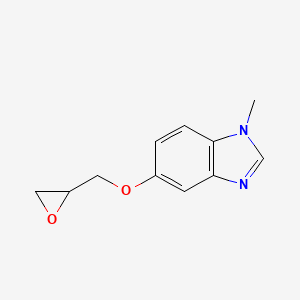 molecular formula C11H12N2O2 B2414368 1-Methyl-5-(oxiran-2-ylmethoxy)benzimidazole CAS No. 2408975-20-0