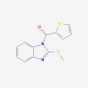 molecular formula C13H10N2OS2 B241437 [2-(methylsulfanyl)-1H-benzimidazol-1-yl](thiophen-2-yl)methanone 