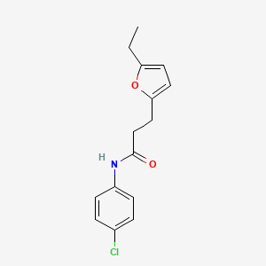 molecular formula C15H16ClNO2 B2414370 N-(4-氯苯基)-3-(5-乙基呋喃-2-基)丙酰胺 CAS No. 801227-68-9