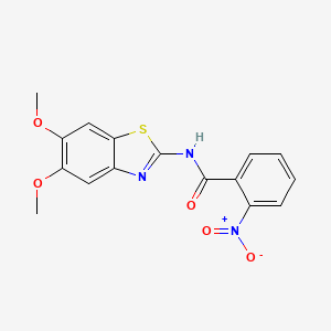 N-(5,6-dimethoxy-1,3-benzothiazol-2-yl)-2-nitrobenzamide