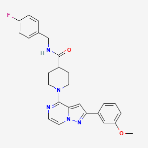 N-(4-fluorobenzyl)-1-[2-(3-methoxyphenyl)pyrazolo[1,5-a]pyrazin-4-yl]piperidine-4-carboxamide