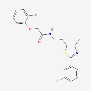 2-(2-fluorophenoxy)-N-[2-[2-(3-fluorophenyl)-4-methyl-1,3-thiazol-5-yl]ethyl]acetamide
