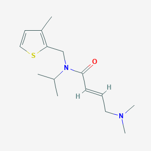 molecular formula C15H24N2OS B2414388 (E)-4-(Dimethylamino)-N-[(3-methylthiophen-2-yl)methyl]-N-propan-2-ylbut-2-enamide CAS No. 2411322-35-3