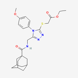 ethyl 2-[(5-{[(adamantan-1-yl)formamido]methyl}-4-(4-methoxyphenyl)-4H-1,2,4-triazol-3-yl)sulfanyl]acetate