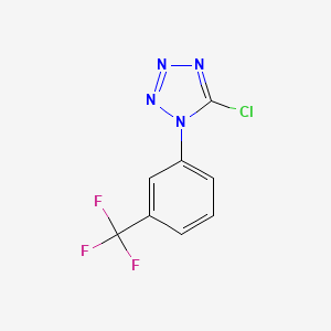 molecular formula C8H4ClF3N4 B2414401 5-Chloro-1-[3-(trifluoromethyl)phenyl]tetrazole CAS No. 98159-08-1