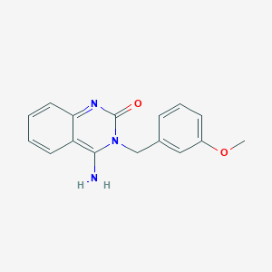 molecular formula C16H15N3O2 B2414412 4-氨基-3-[(3-甲氧基苯基)甲基]-1,2,3,4-四氢喹唑啉-2-酮 CAS No. 2097936-03-1