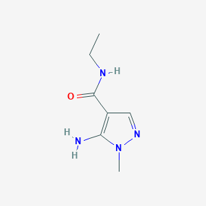 molecular formula C7H12N4O B2414415 5-amino-N-ethyl-1-methyl-1H-pyrazole-4-carboxamide CAS No. 1177342-06-1