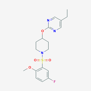 5-Ethyl-2-[1-(5-fluoro-2-methoxyphenyl)sulfonylpiperidin-4-yl]oxypyrimidine
