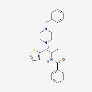 N-(1-(4-benzylpiperazin-1-yl)-1-(thiophen-2-yl)propan-2-yl)benzamide